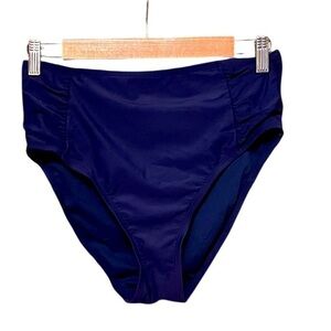 BCBG Paris Cobalt Swim Blue High-Waisted Bikini Bottoms